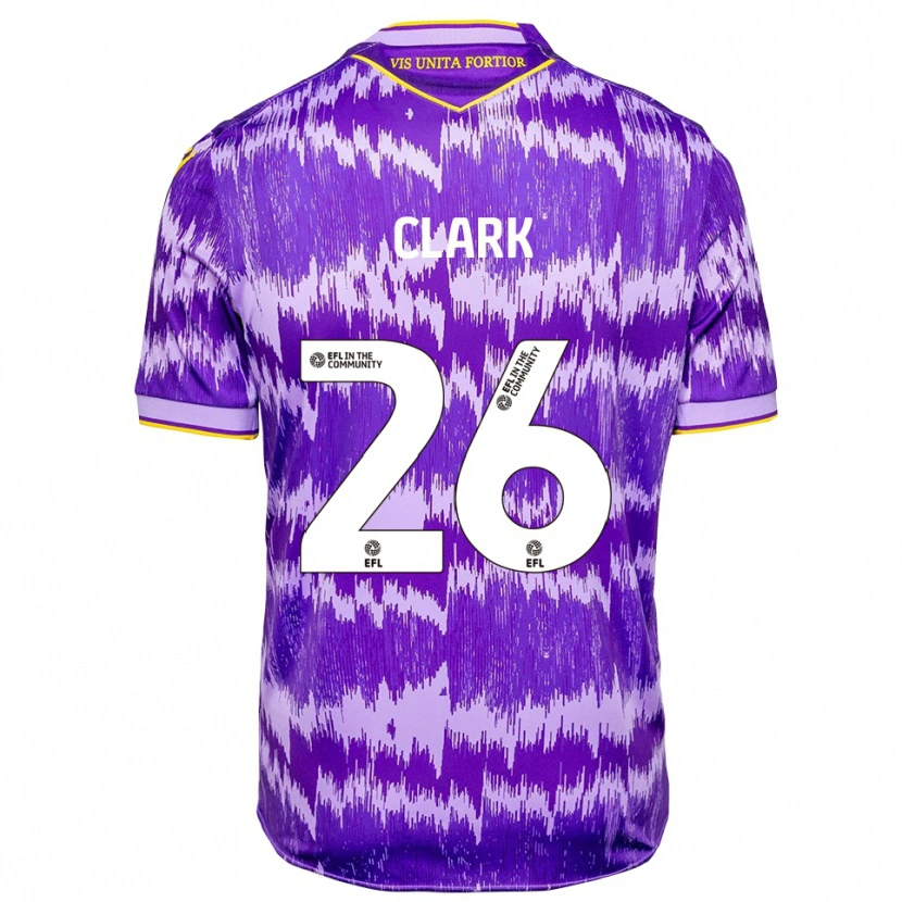 Danxen Criança Camisola Ciaran Clark #26 Roxo Amarelo Alternativa 2025/26 Camisa Brasil