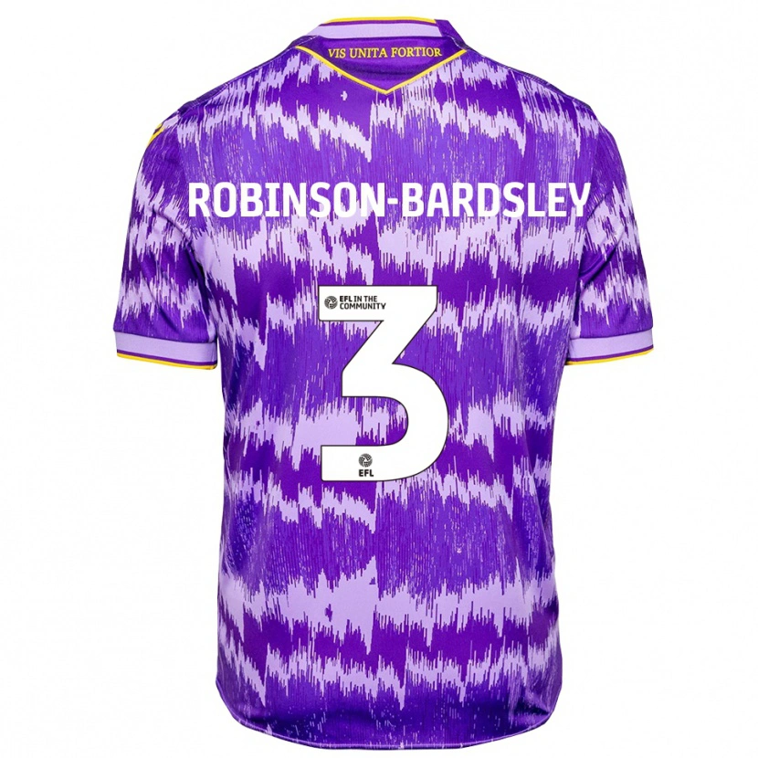 Danxen Criança Camisola Rocco Robinson-Bardsley #3 Roxo Amarelo Alternativa 2025/26 Camisa Brasil