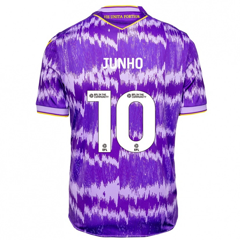 Danxen Criança Camisola Jun-Ho Bae #10 Roxo Amarelo Alternativa 2025/26 Camisa Brasil