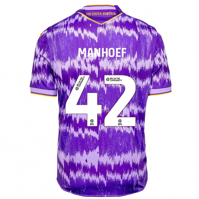 Danxen Criança Camisola Million Manhoef #42 Roxo Amarelo Alternativa 2025/26 Camisa Brasil