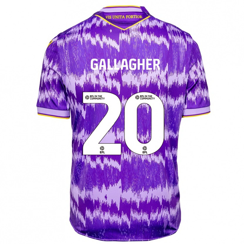 Danxen Criança Camisola Sam Gallagher #20 Roxo Amarelo Alternativa 2025/26 Camisa Brasil