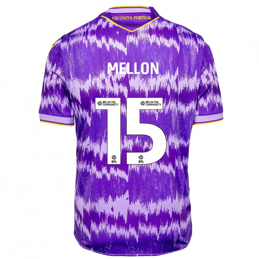 Danxen Criança Camisola Luke Mellon #15 Roxo Amarelo Alternativa 2025/26 Camisa Brasil