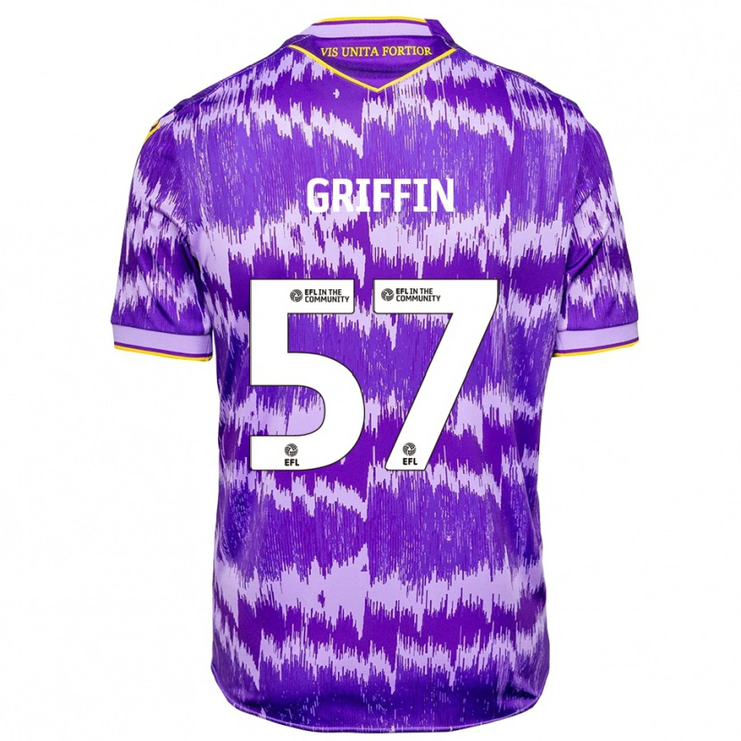 Danxen Criança Camisola Jake Griffin #57 Roxo Amarelo Alternativa 2025/26 Camisa Brasil