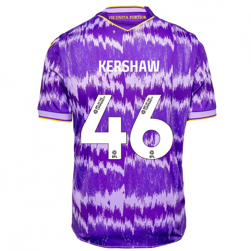 Danxen Criança Camisola Ben Kershaw #46 Roxo Amarelo Alternativa 2025/26 Camisa Brasil