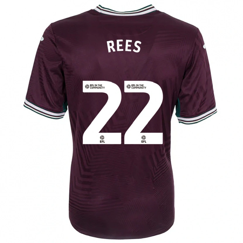 Danxen Criança Camisola Nia Rees #22 Ferrugem Vermelho Branco Alternativa 2025/26 Camisa Brasil