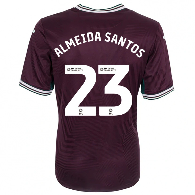 Danxen Criança Camisola Ricardo Santos #23 Ferrugem Vermelho Branco Alternativa 2025/26 Camisa Brasil