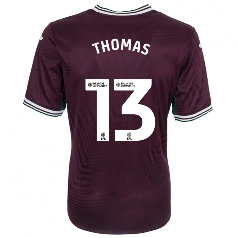 Danxen Criança Camisola Elis Thomas #13 Ferrugem Vermelho Branco Alternativa 2025/26 Camisa Brasil
