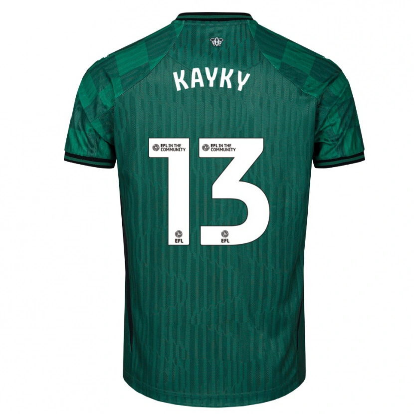 Danxen Criança Camisola Kayky Almeida #13 Verde Preto Alternativa 2025/26 Camisa Brasil