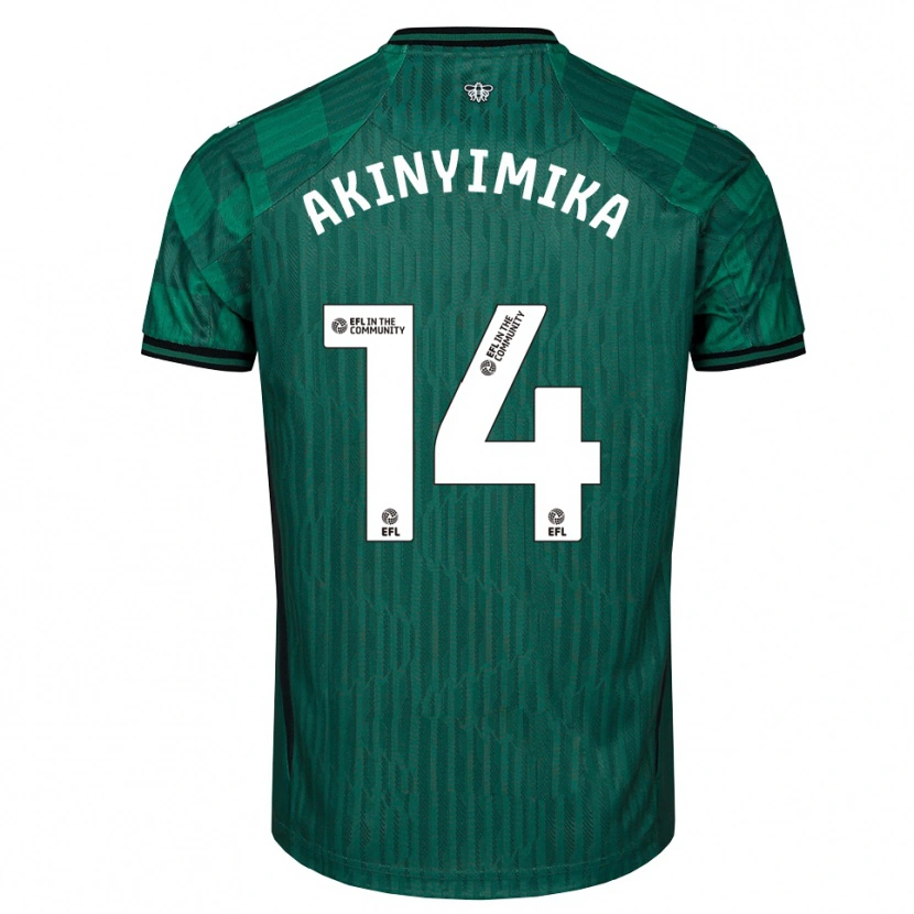 Danxen Criança Camisola Tobi Akinyimika #14 Verde Preto Alternativa 2025/26 Camisa Brasil