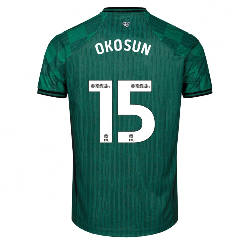 Danxen Criança Camisola Nickson Okosun #15 Verde Preto Alternativa 2025/26 Camisa Brasil