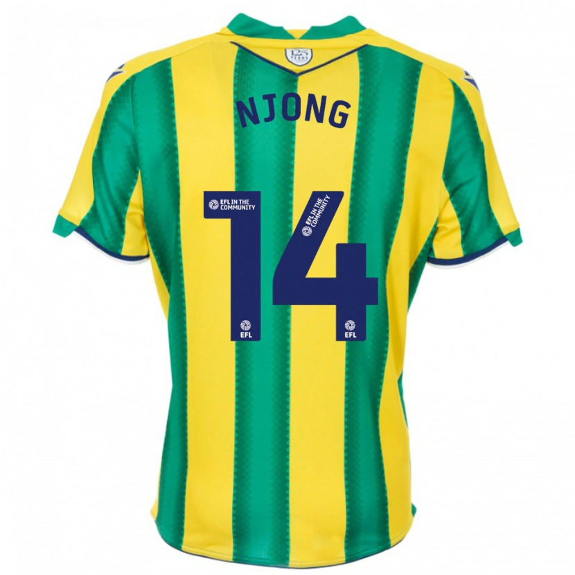 Danxen Criança Camisola Alessandro Njong #14 Amarelo Verde Alternativa 2025/26 Camisa Brasil