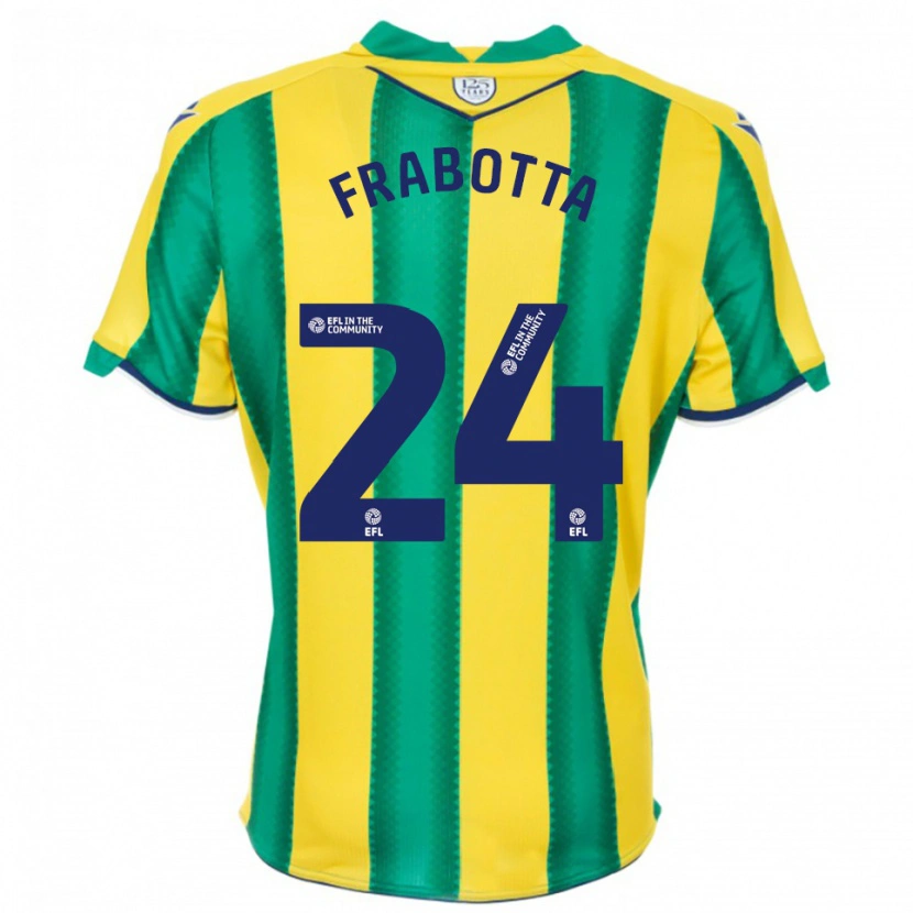 Danxen Criança Camisola Gianluca Frabotta #24 Amarelo Verde Alternativa 2025/26 Camisa Brasil