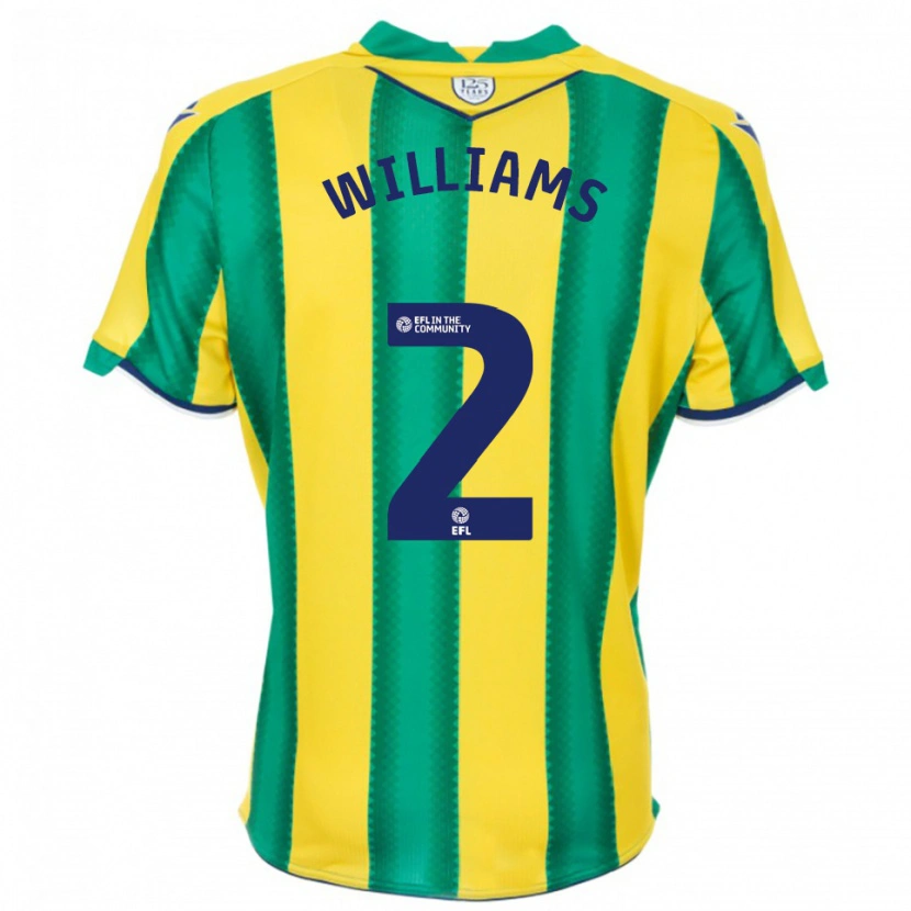 Danxen Criança Camisola Alex Williams #2 Amarelo Verde Alternativa 2025/26 Camisa Brasil
