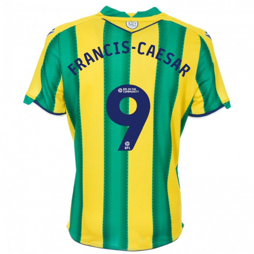 Danxen Criança Camisola Jaiden Francis-Caesar #9 Amarelo Verde Alternativa 2025/26 Camisa Brasil
