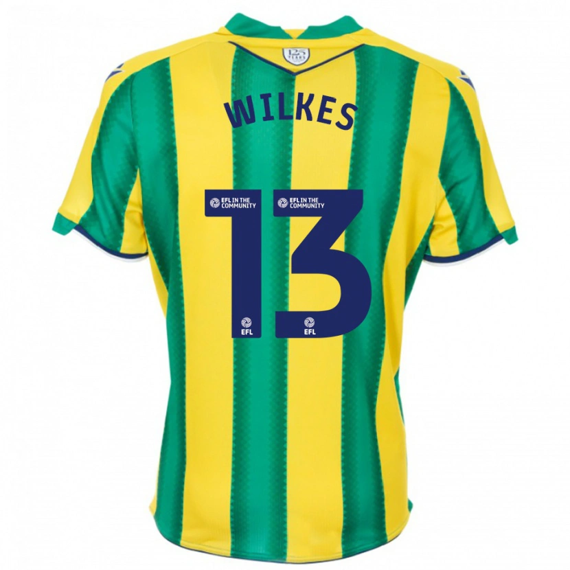 Danxen Criança Camisola Liam Wilkes #13 Amarelo Verde Alternativa 2025/26 Camisa Brasil