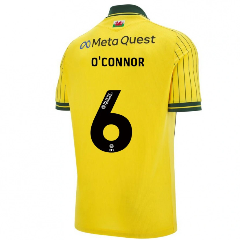 Danxen Criança Camisola Thomas O'connor #6 Amarelo Verde Alternativa 2025/26 Camisa Brasil