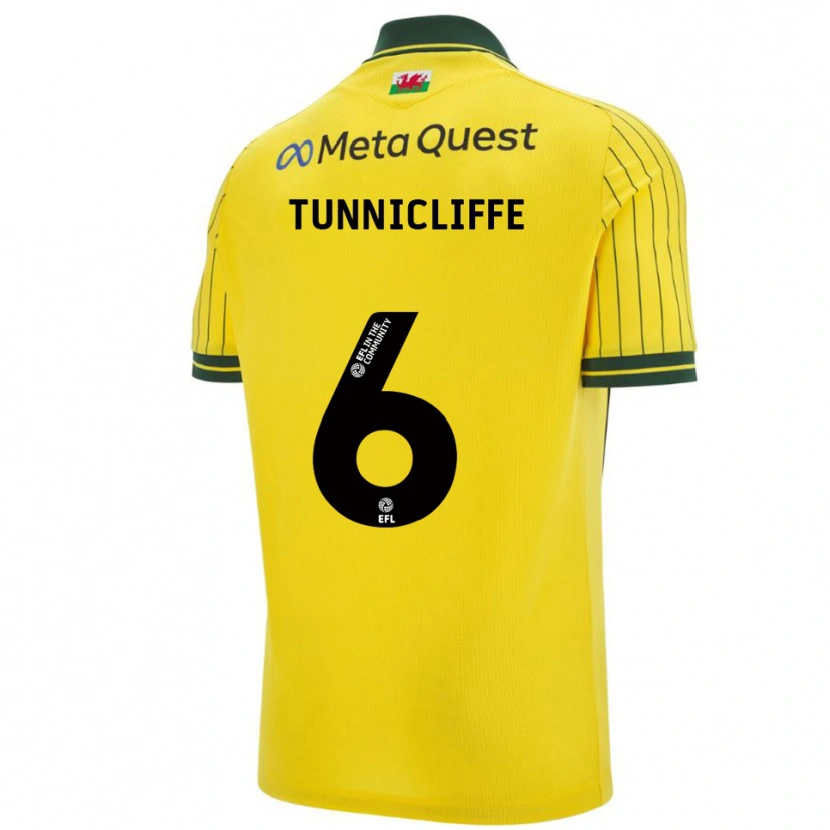 Danxen Criança Camisola Jordan Tunnicliffe #6 Amarelo Verde Alternativa 2025/26 Camisa Brasil