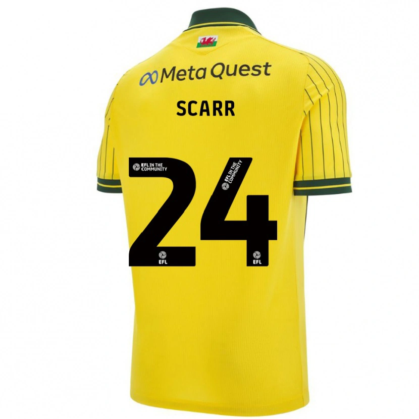 Danxen Criança Camisola Dan Scarr #24 Amarelo Verde Alternativa 2025/26 Camisa Brasil