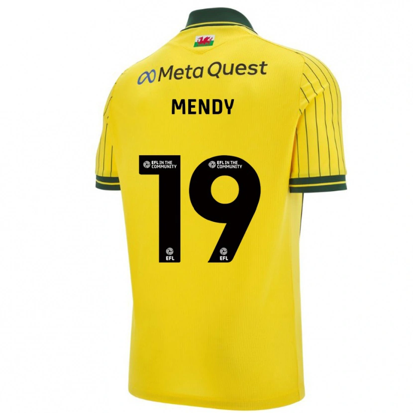 Danxen Criança Camisola Jacob Mendy #19 Amarelo Verde Alternativa 2025/26 Camisa Brasil