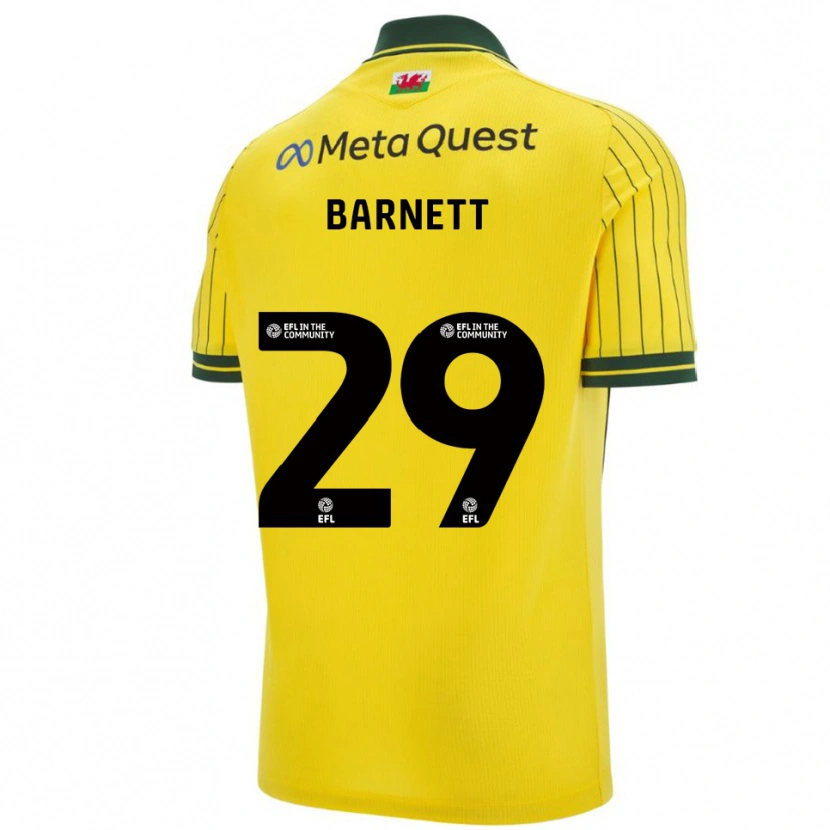 Danxen Criança Camisola Ryan Barnett #29 Amarelo Verde Alternativa 2025/26 Camisa Brasil