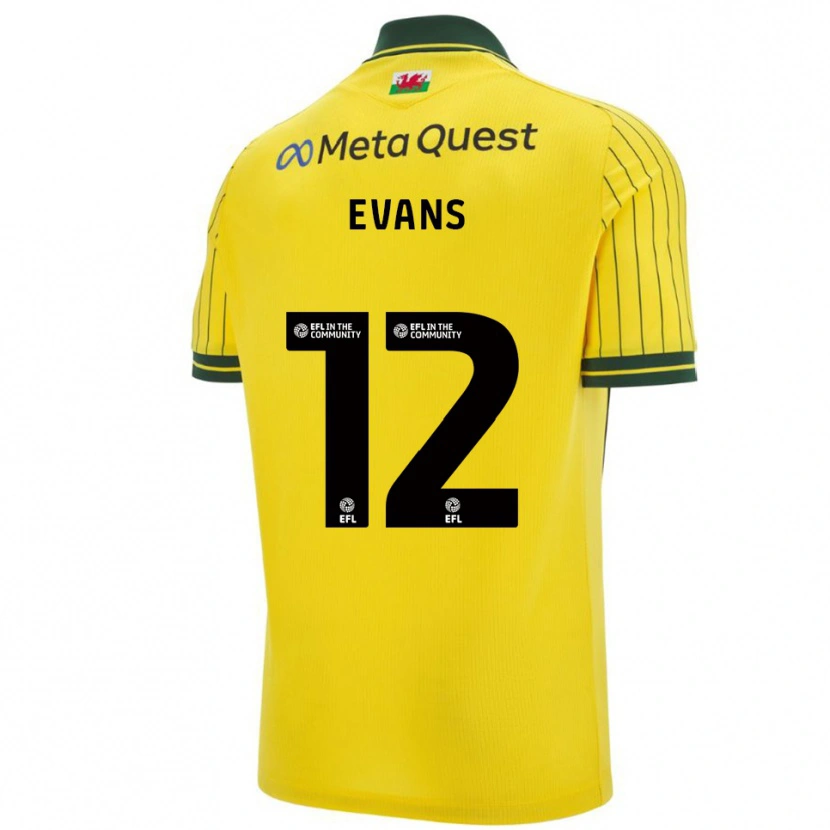 Danxen Criança Camisola George Evans #12 Amarelo Verde Alternativa 2025/26 Camisa Brasil