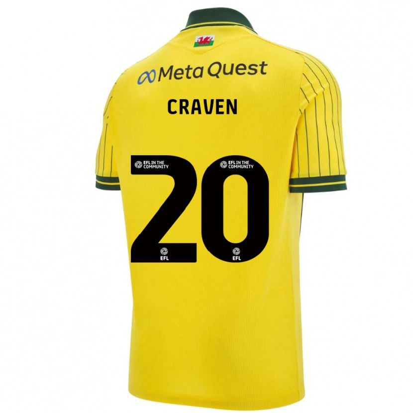 Danxen Criança Camisola Lizzie Craven #20 Amarelo Verde Alternativa 2025/26 Camisa Brasil