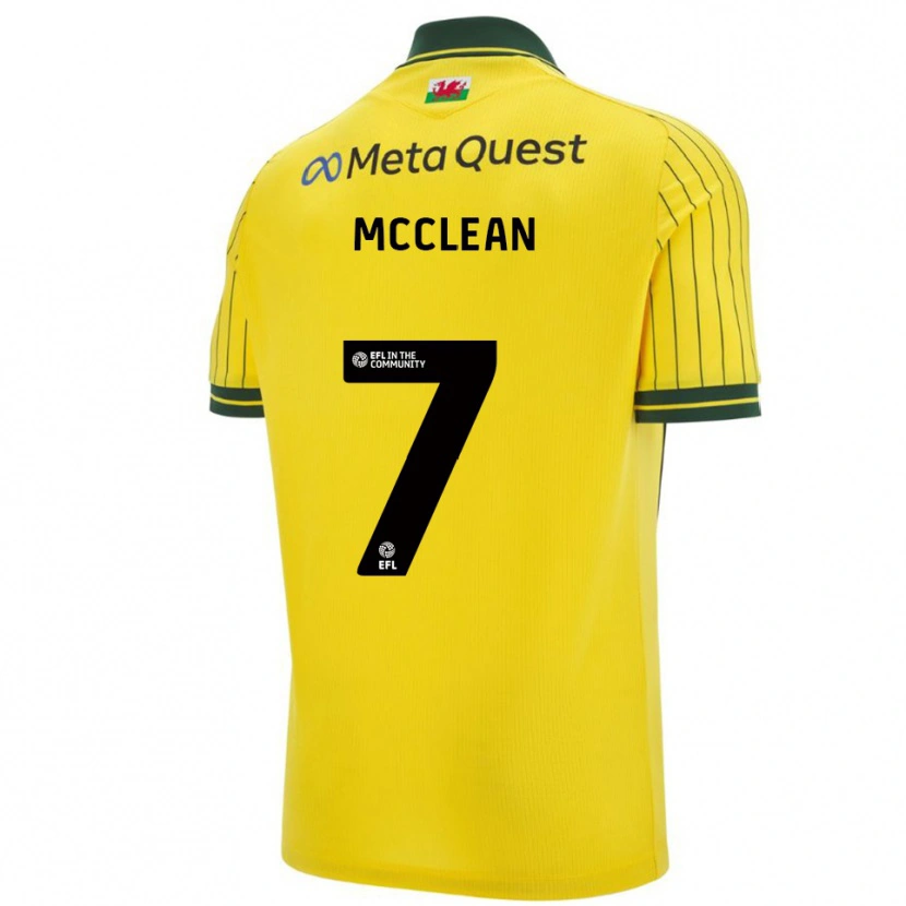 Danxen Criança Camisola James Mcclean #7 Amarelo Verde Alternativa 2025/26 Camisa Brasil