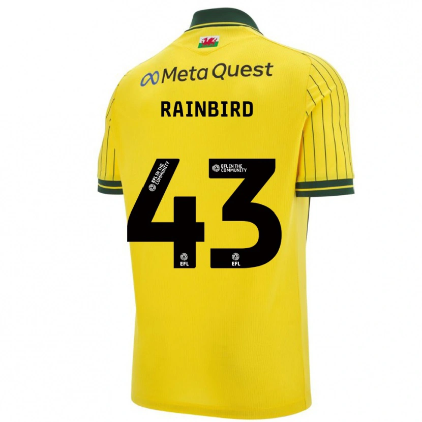 Danxen Criança Camisola James Rainbird #43 Amarelo Verde Alternativa 2025/26 Camisa Brasil
