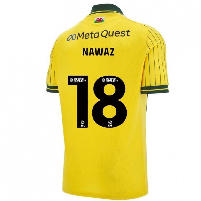 Danxen Criança Camisola Umar Nawaz #18 Amarelo Verde Alternativa 2025/26 Camisa Brasil
