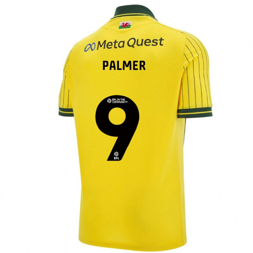 Danxen Criança Camisola Ollie Palmer #9 Amarelo Verde Alternativa 2025/26 Camisa Brasil