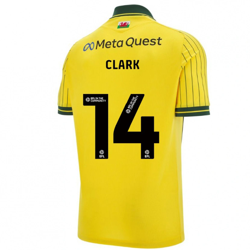 Danxen Criança Camisola Nat Clark #14 Amarelo Verde Alternativa 2025/26 Camisa Brasil