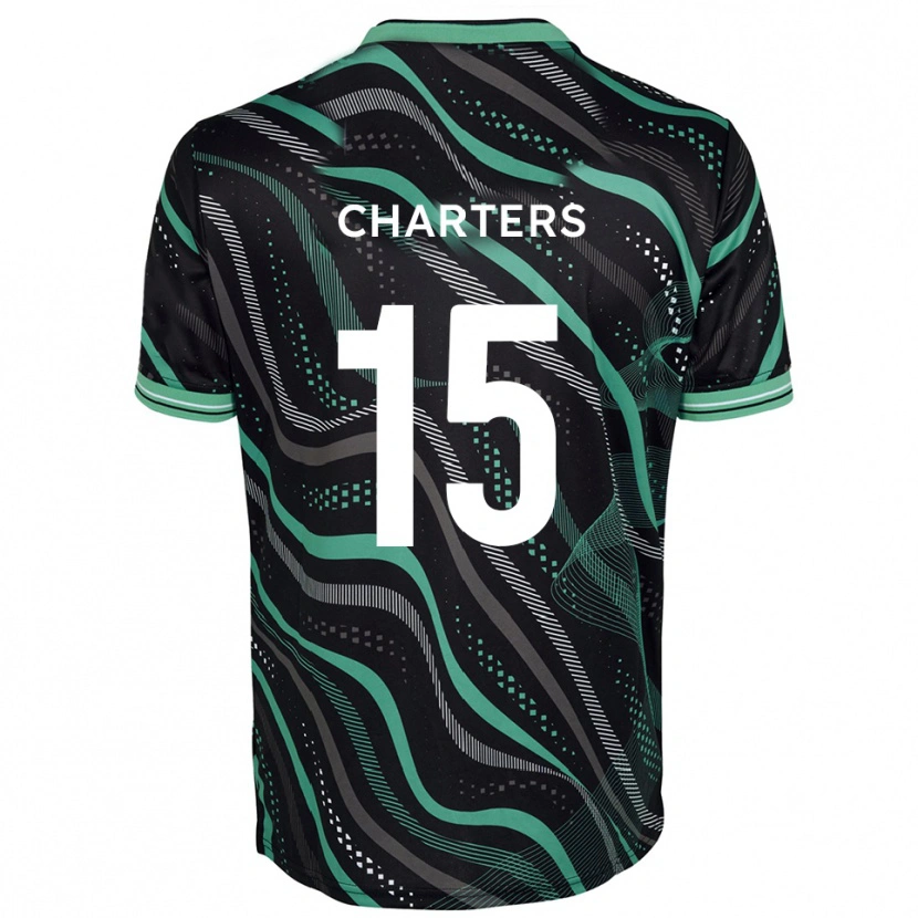 Danxen Criança Camisola Taylor Charters #15 Preto Verde Alternativa 2025/26 Camisa Brasil