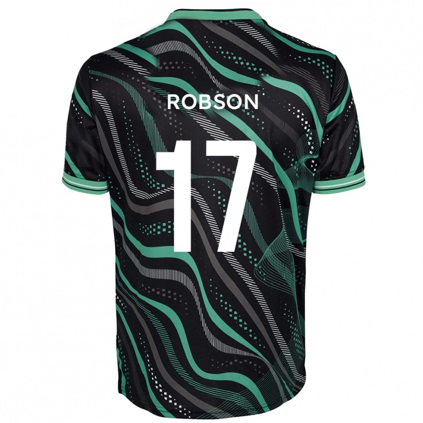Danxen Criança Camisola Ethan Robson #17 Preto Verde Alternativa 2025/26 Camisa Brasil