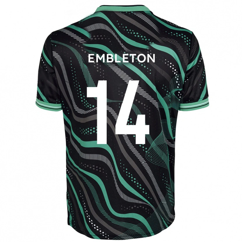 Danxen Criança Camisola Elliot Embleton #14 Preto Verde Alternativa 2025/26 Camisa Brasil