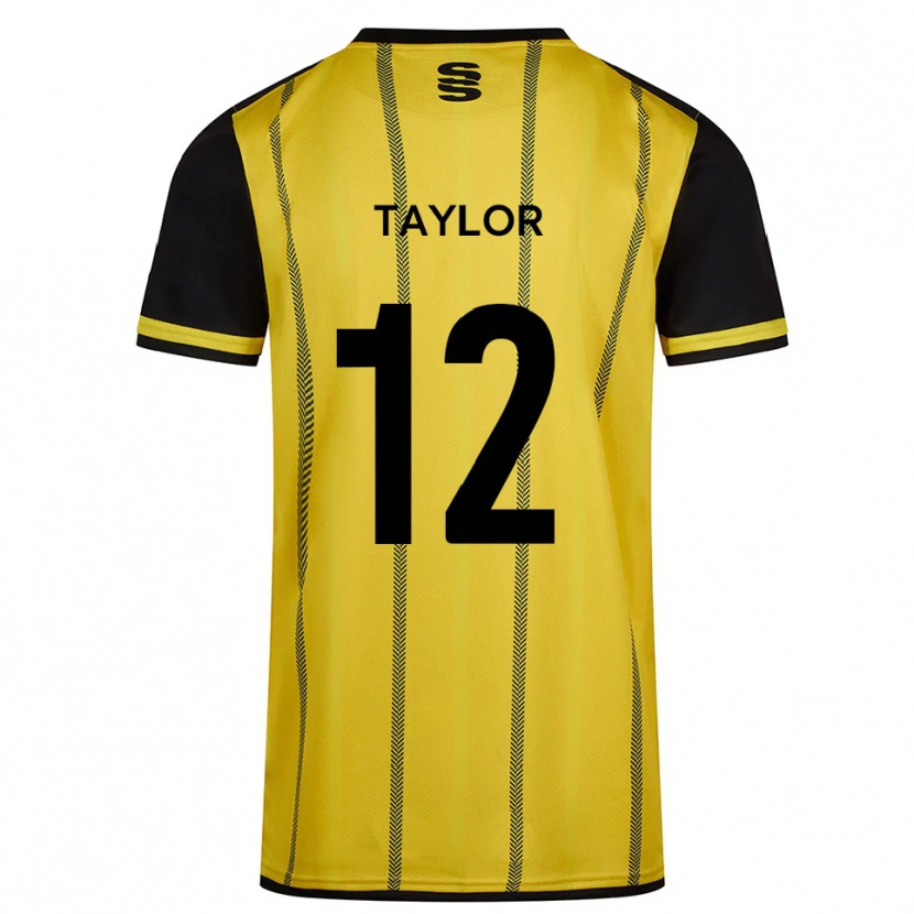 Danxen Criança Camisola Max Taylor #12 Amarelo Preto Alternativa 2025/26 Camisa Brasil