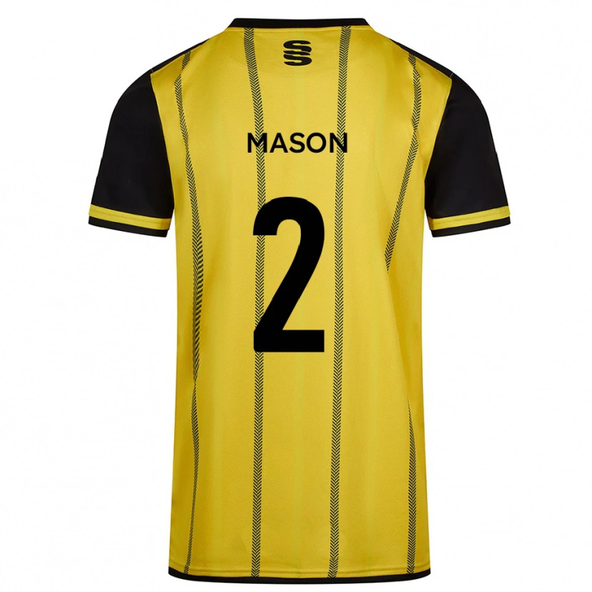 Danxen Criança Camisola Beth Mason #2 Amarelo Preto Alternativa 2025/26 Camisa Brasil