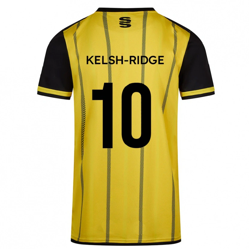 Danxen Criança Camisola Hollie Kelsh-Ridge #10 Amarelo Preto Alternativa 2025/26 Camisa Brasil