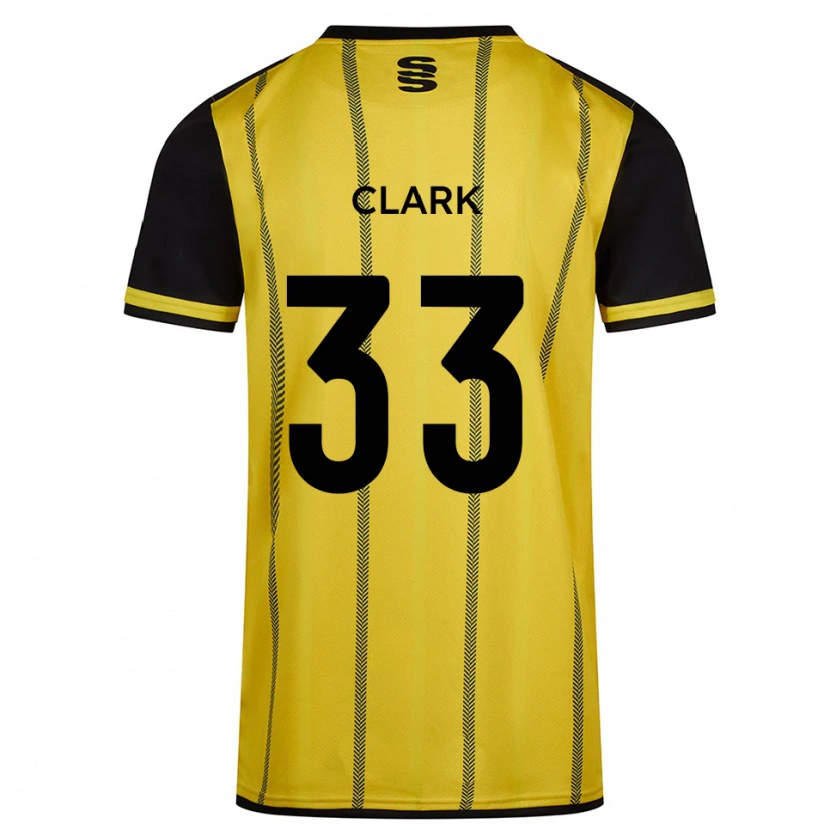 Danxen Criança Camisola Charlie Clark #33 Amarelo Preto Alternativa 2025/26 Camisa Brasil