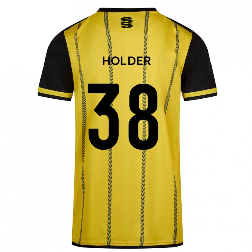 Danxen Criança Camisola Stan Holder #38 Amarelo Preto Alternativa 2025/26 Camisa Brasil