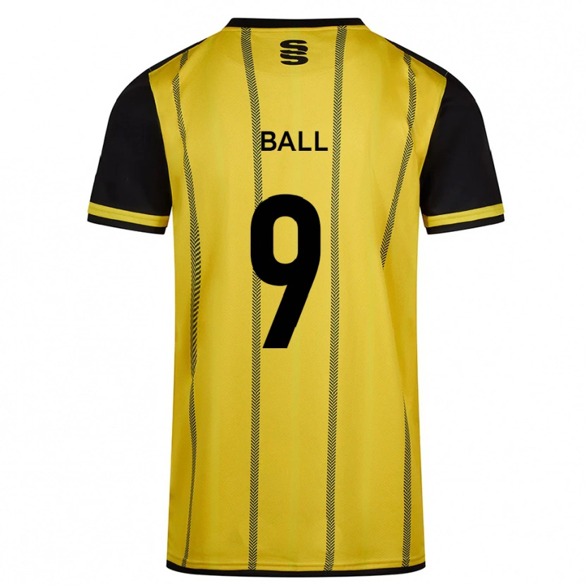 Danxen Criança Camisola Theo Ball #9 Amarelo Preto Alternativa 2025/26 Camisa Brasil