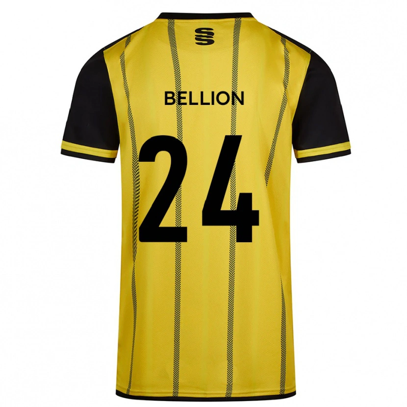 Danxen Criança Camisola Daniel Bellion #24 Amarelo Preto Alternativa 2025/26 Camisa Brasil