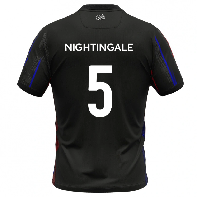 Danxen Criança Camisola Will Nightingale #5 Preto Vermelho Alternativa 2025/26 Camisa Brasil