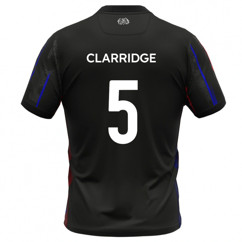 Danxen Criança Camisola James Clarridge #5 Preto Vermelho Alternativa 2025/26 Camisa Brasil