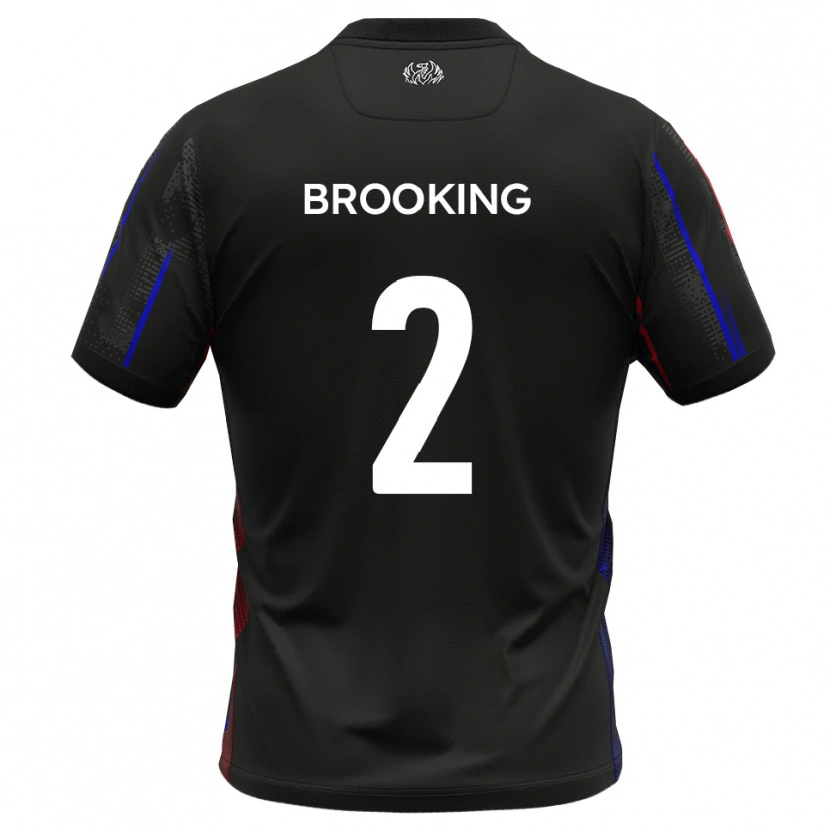 Danxen Criança Camisola Josh Brooking #2 Preto Vermelho Alternativa 2025/26 Camisa Brasil