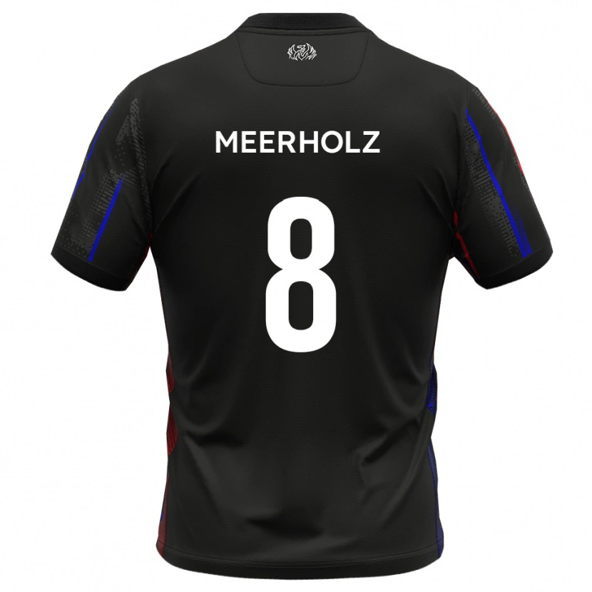 Danxen Criança Camisola Jed Meerholz #8 Preto Vermelho Alternativa 2025/26 Camisa Brasil