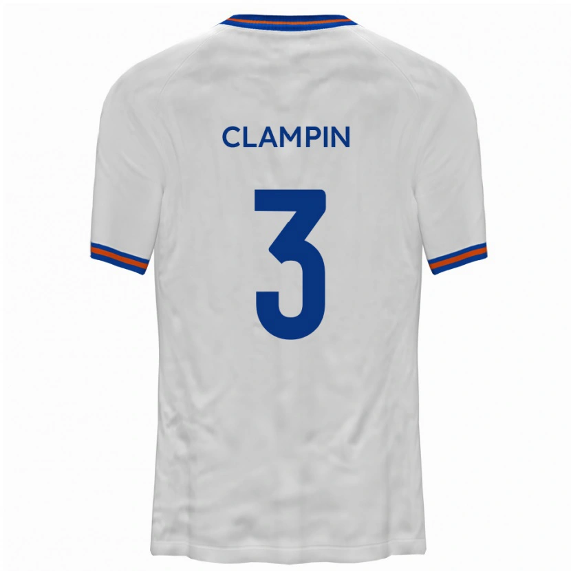 Danxen Criança Camisola Ryan Clampin #3 Branco Azul Alternativa 2025/26 Camisa Brasil