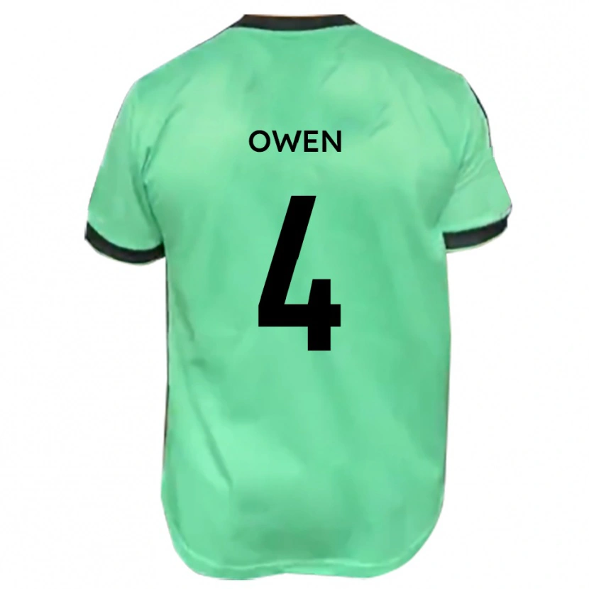 Danxen Criança Camisola Nathaniel Owen #4 Turquesa Preto Alternativa 2025/26 Camisa Brasil