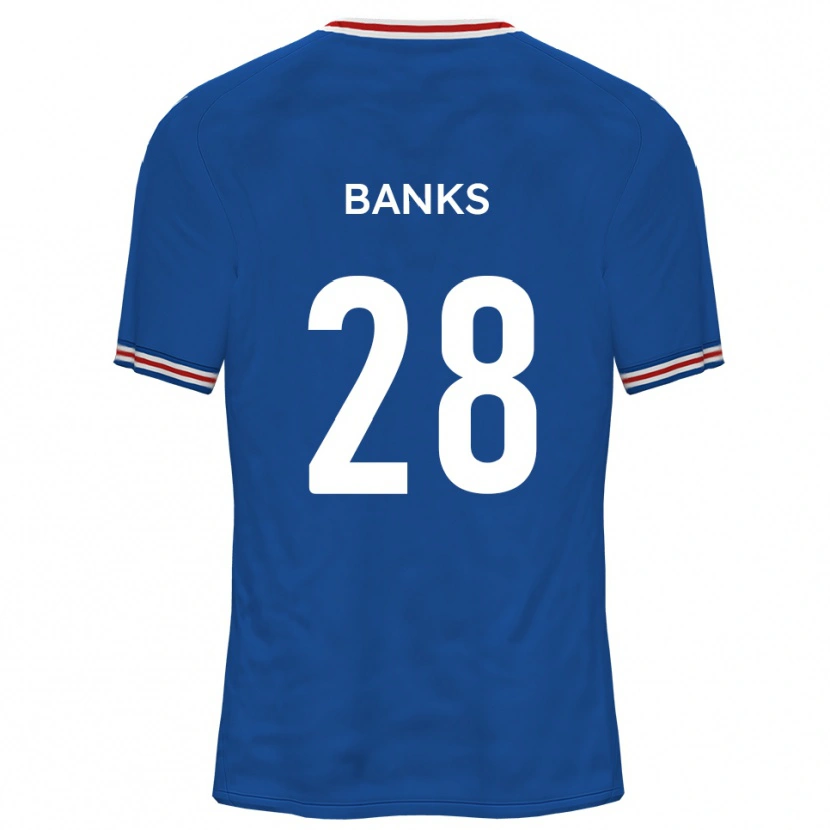 Danxen Criança Camisola Ollie Banks #28 Azul Dodger Alternativa 2025/26 Camisa Brasil