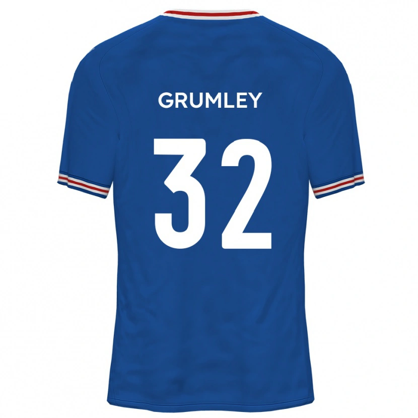 Danxen Criança Camisola George Grumley #32 Azul Dodger Alternativa 2025/26 Camisa Brasil