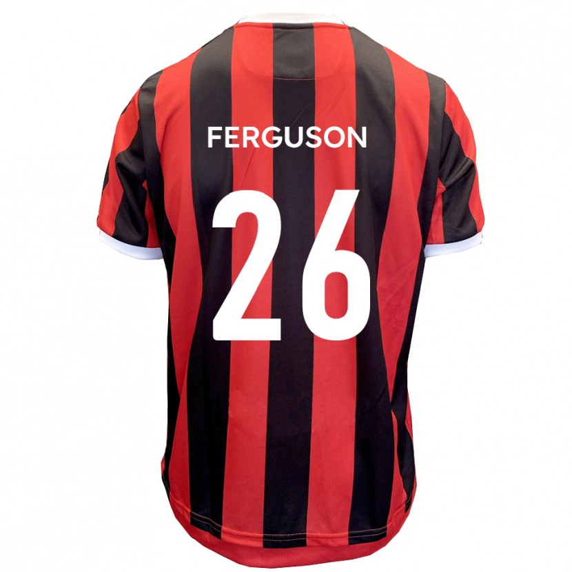 Danxen Criança Camisola Kyle Ferguson #26 Vermelho Preto Alternativa 2025/26 Camisa Brasil